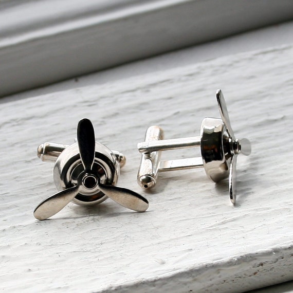Propeller Cuff Links by BeanDoll on Etsy