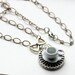 Tea Cup Necklace - White on Silver Chain