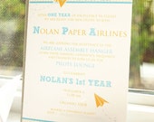 Items similar to Paper Airplane Invitation - Printable on Etsy