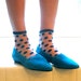 Size 9 80s Pointy Electric Blue Suede Shoes