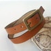 Brown Leather Double Wrap Cuff-Bracelet