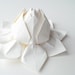Handmade Paper Flower - Origami Lotus Flower - all white - gift for winter/ summer wedding, bridesmaids, baptism, christening, confirmation