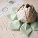 RESERVE LISTING for fitgirl1031 for 6 - Origami Lotus Flower Decoration or Favor // Cartes Postale paper