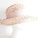 Vintage Pale Pink Wide Brimmed Straw Hat