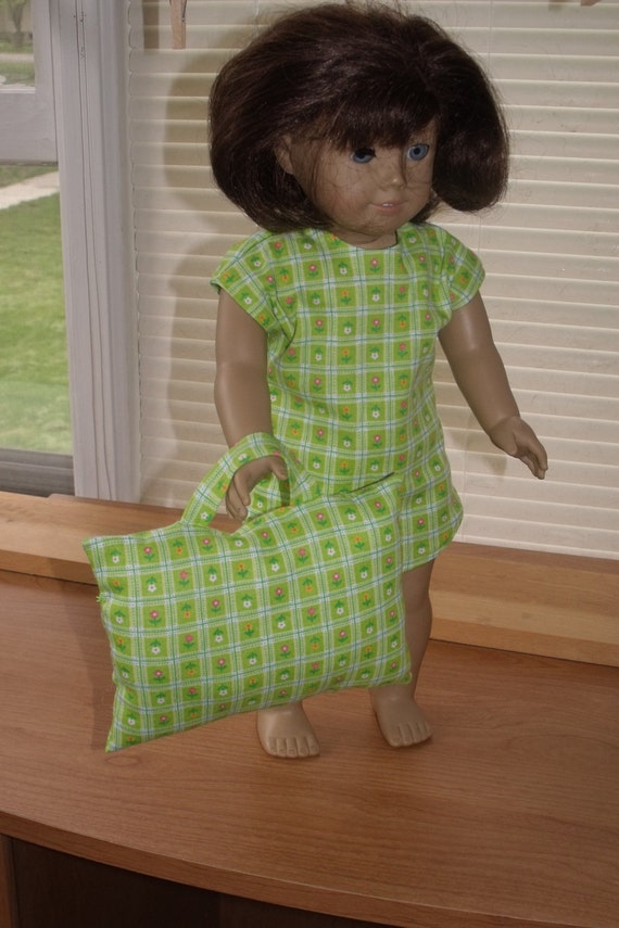 American Girl Doll Clothes Knit Nightshirt and Matching Pillow