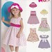 New Look Simplicity 6879 Pattern Toddler Dresses and Hats Sizes 1/2-4