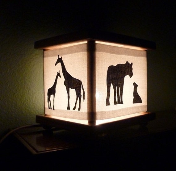 Safari Jungle Lamp Animal Night Light Lantern with Giraffe