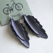Pansy Leaf Earrings - light weight jewelry - bike inner tubes