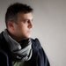 Mens Infinity Scarf, Unisex Knit Scarf in Grey Angora Jersey, Winter Eternity Scarf, Loop Scarf, Tube Scarf, Men Fashion