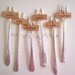 PICK 6 - PERSONALIZED - Upcycled Vintage Silverplated Garden Marker Forks w/ Reclaimed Copper Tags