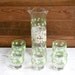 AWESOME VINTAGE Chic Glass Tumblers and Pitcher Set - 5 Glasses 1 Pitcher 1 Glass Stir Stick - With Painted Daisy Pattern On All