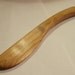 Hand carved cherry wood spreader butterknife