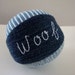 Custom Recycled Denim Dog Squeaky Ball toy medium size