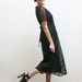 black lace dress / 80s black evening dress (medium)