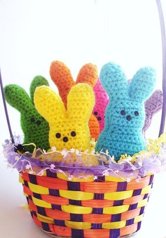 2 Easter Peep Marshmallow Bunnies