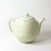 Vintage Ceramic Teapot Coffee Pot Pastel Yellow Pottery Cream Pale Yellow
