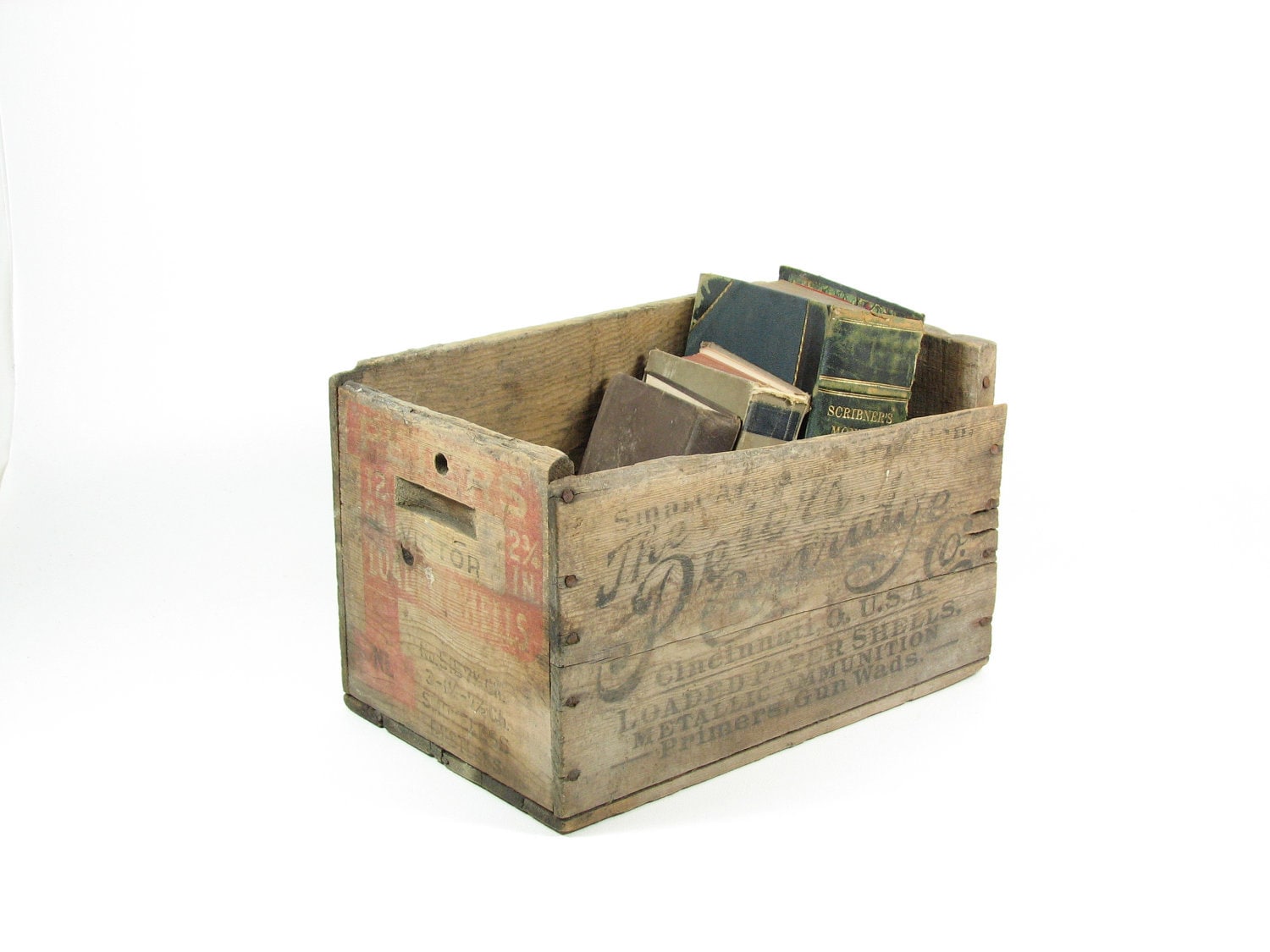 Vintage Wood Crate Wooden Box Ammo Crate Peters by BridgewoodPlace