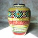 Vintage Mexican Hand Painted Multi Colored Vase