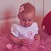 Rosy Mauve Tutu with Pink Crocheted Flowers