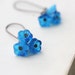 Blue earrings cherry flower blossom bloom romantic fashion spring summer accessories