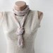 Summer Scarf Infinity scarf necklace orange light turquoise blue white spring summer fashion vegan cotton
