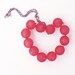 Coral necklace Mothers day gift - frosted beaded funky retro
