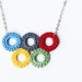 Olympic rings necklace crochet jewelry bubble necklace olympic games jewelry bib necklace crochet pendant necklace wearable art gift ELVAN