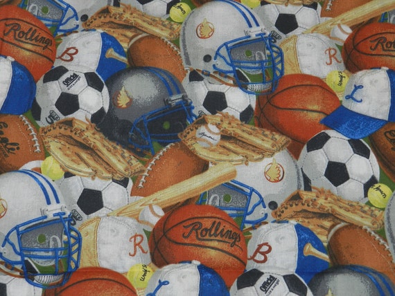 Patty Reed Designs 2008 Sports Themed Cotton Quilting Fabric