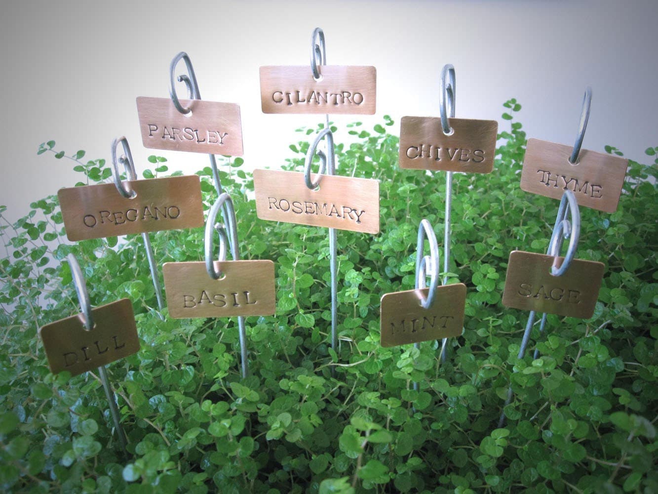 Copper Plant Tags Garden Herb Plant Markers Labels by FoxandMoss