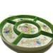 Vintage Hand Painted Japanese Divided Relish Tray with Painted Laquered Box