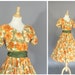 vintage 1950s dress with pleated skirt cummerbund belt by Nelly Don