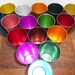 Atomic Rainbow Aluminum Tumblers "Bascal" Italian Mid Century Retro Drinkware Set Of 17 Vintage 40s-50s