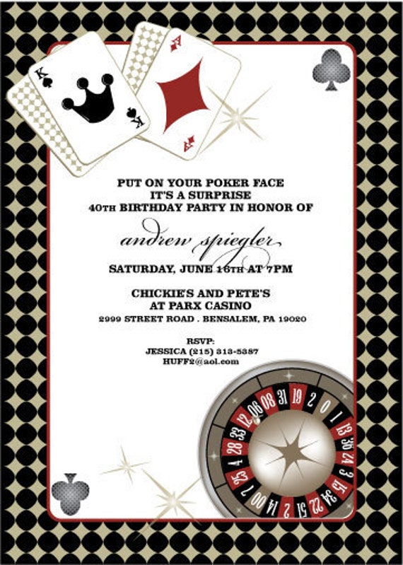 Casino Party Invitations 8