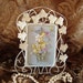 OOAK Shabby and Chic English Garden Ivy Frame with Butterflies and flowers distressed white and blue