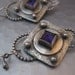 Artisan Sterling Silver and Amethyst Earrings