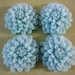 4PCS - Aqua Blue Resin Mum Flower Cabochon - 20mm - Jewelry Findings by ZARDENIA