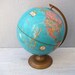 Vintage Crams Imperial World Globe With Metal Stand