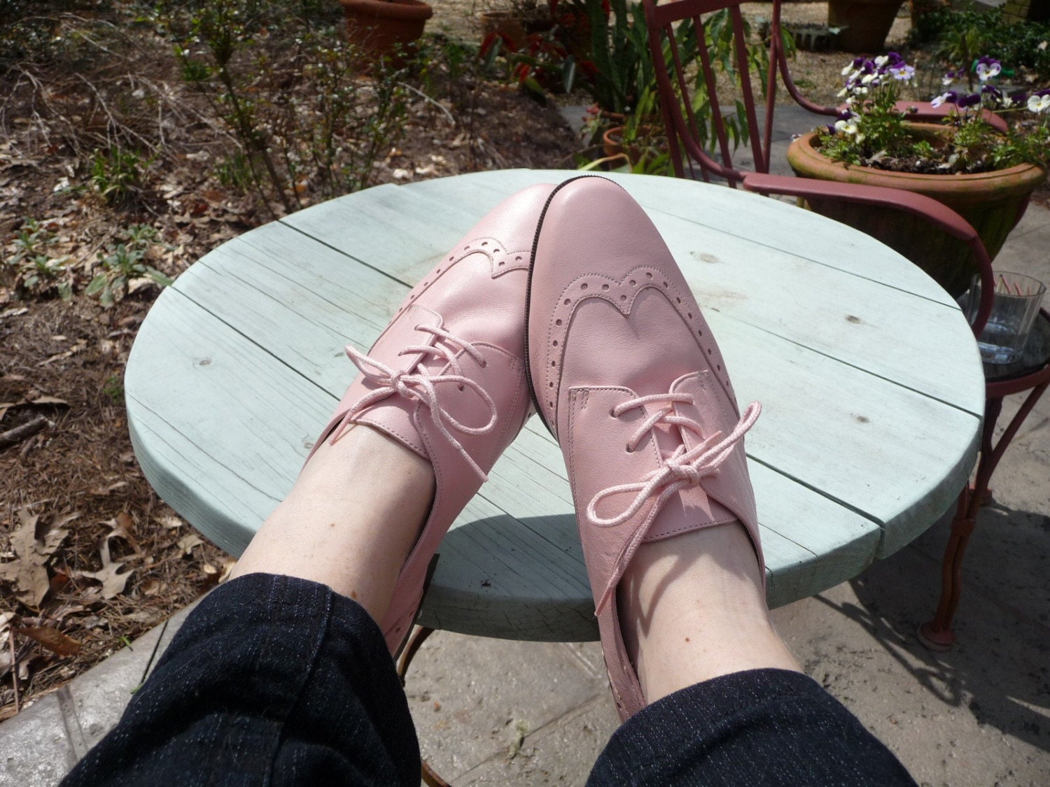 pink oxford shoes