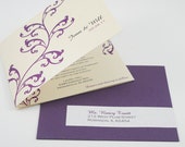 Tri Fold Wedding Invitations Perforated Rsvp Card 7