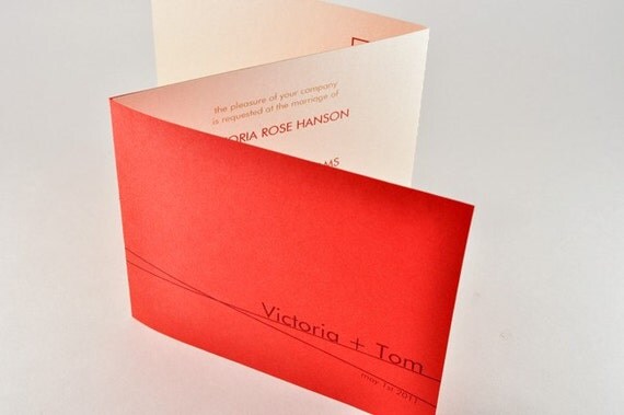 Tri Fold Wedding Invitations With Perforated Rsvp 5