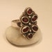 Vintage garnet and sterling silver ring. UK size Q US size 8.25
