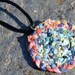 Miniature Braided Rug Necklace Multi Colored