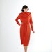 RESERVED - Vintage 1970s Dress - 70s Slinky Dress - Raw Sienna