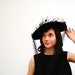 Vintage 1950s Hat Veil - 50s Hat Veil - Black Swiss Dot