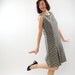 Vintage 1960s Dress - 60s Jumper Dress - Black & White Houndstooth