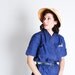 Vintage 1970s Dress - 70s Denim Dress - Royal Blue