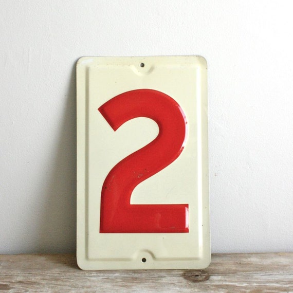 vintage medium gas station number - no.2