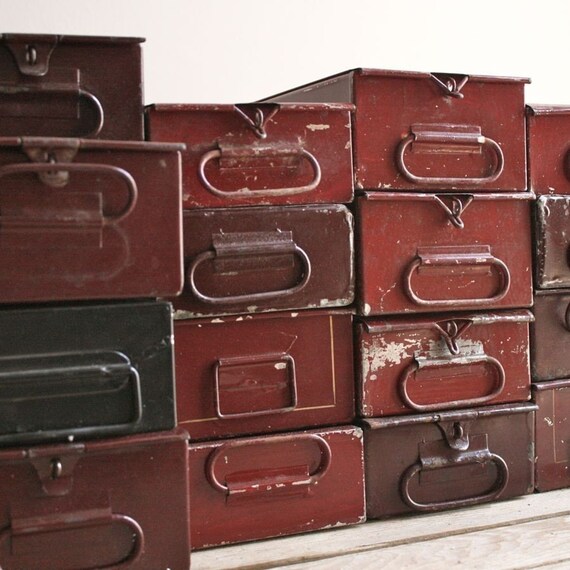 antique 1920s bank safety deposit boxes