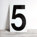 vintage large black and white gas station number - 5