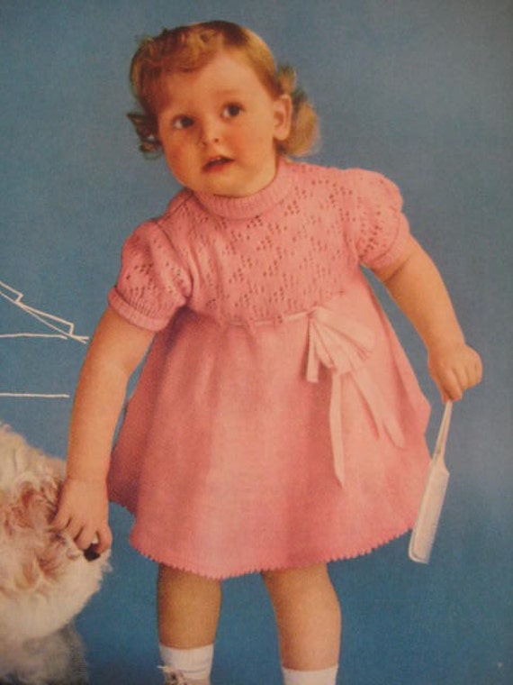 1950's Vintage Knitting PDF Pattern Toddler's Lace Top